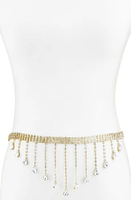 Ettika Crystal Drop Belly Chain in Gold at Nordstrom