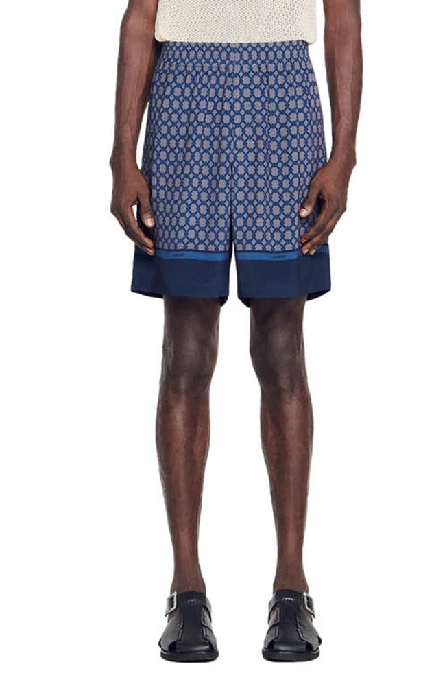 sandro Fence Bermuda Shorts Marine at Nordstrom,