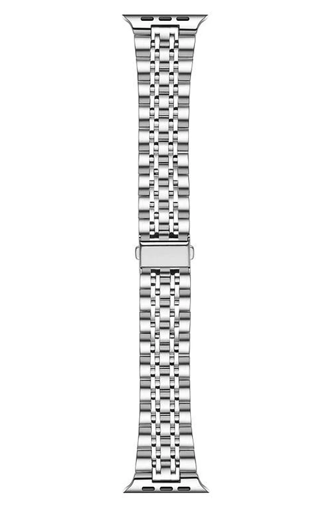 The Posh Tech Apple Watch SE & Series 7/6/5/4/3/2/1 Bracelet Watchband in Silver at Nordstrom