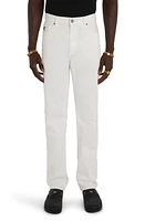 Versace Medusa Buckle Straight Leg Jeans White at Nordstrom,