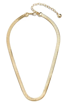 BaubleBar Gia Herringbone Chain Collar Necklace in Gold at Nordstrom