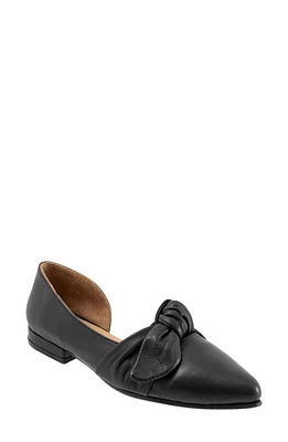 Bueno Ivory Half d'Orsay Pointed Toe Flat Black at Nordstrom,