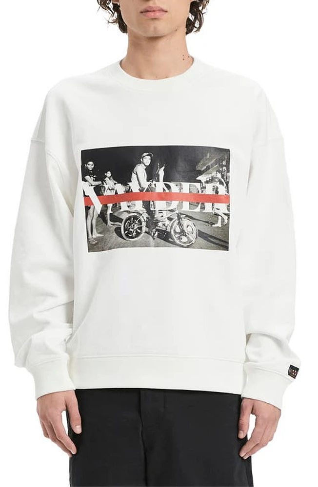 VAYDER Muller Cotton Graphic Sweatshirt Night Bike at Nordstrom,