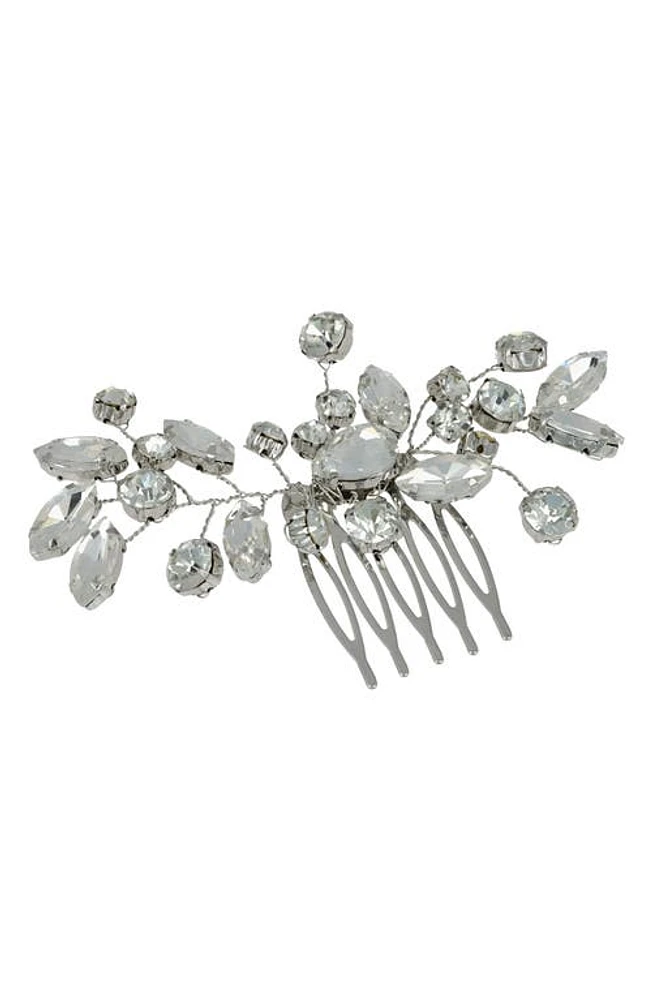 L. Erickson Marcella Crystal Hair Comb in Crystal/Silver at Nordstrom