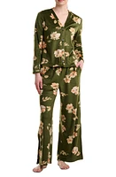 Splendid Long Sleeve Wide Leg Velour Pajamas at Nordstrom,