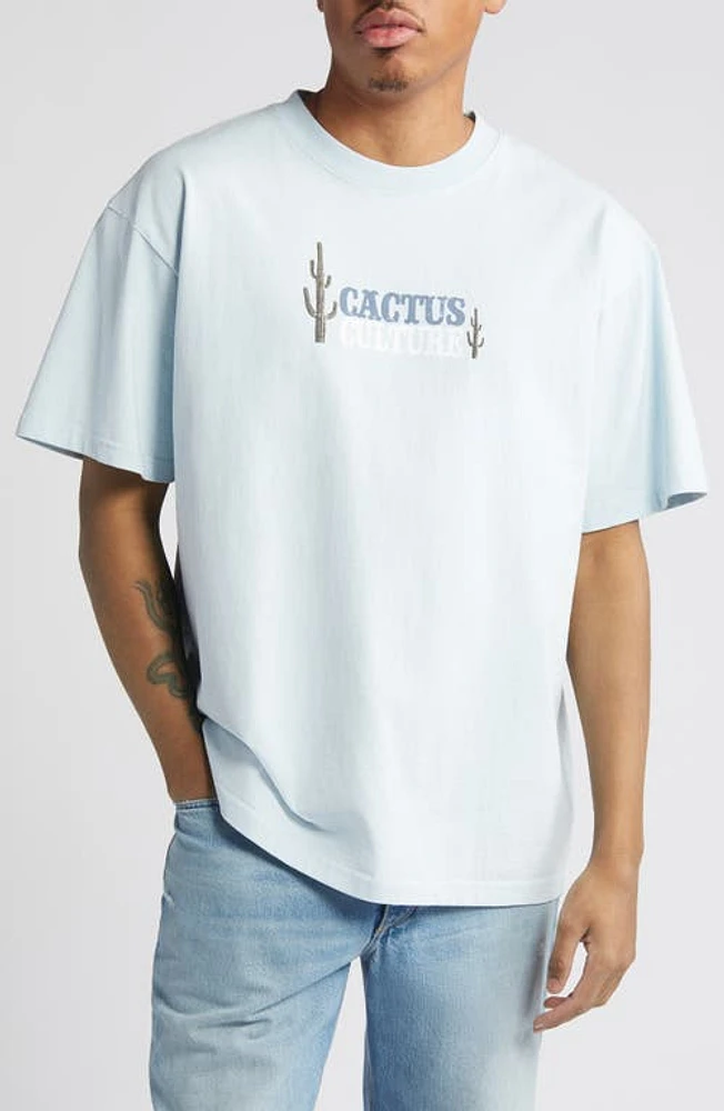 ID Supply Co Cactus Culture Cotton Graphic T-Shirt Blue at Nordstrom,