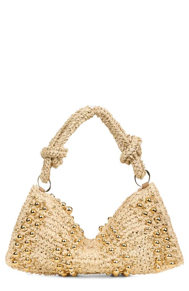 Cult Gaia Hera Nano Rhinestone Shoulder Bag in Natural at Nordstrom