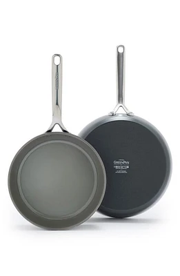 GreenPan GP5 10-Inch & 12-Inch Anodized Aluminum Ceramic Nonstick Frying Pan Set in Slate at Nordstrom