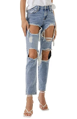 Grey Lab Distressed Jeans Light Denim at Nordstrom,