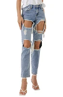 Grey Lab Distressed Jeans Light Denim at Nordstrom,