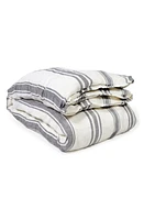 Pom Pom at Home Jackson Stripe Linen Duvet Cover in Grey/White at Nordstrom