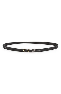 Givenchy Voyou Leather Double Wrap Belt Black at Nordstrom,