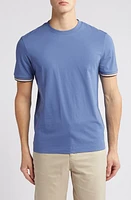 BOSS Thompson Tipped Crewneck T-Shirt Blue at Nordstrom,