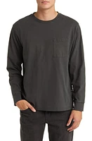 Rails Cyd Long Sleeve Cotton Pocket T-Shirt Washed Black at Nordstrom,