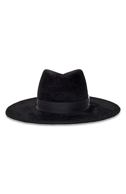 Gigi Burris Millinery Jeanne Velour Felt Fedora in Black at Nordstrom