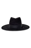 Gigi Burris Millinery Jeanne Velour Felt Fedora in Black at Nordstrom