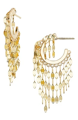 Lana Blake Fringe Curved Huggie Earrings in Yellow at Nordstrom