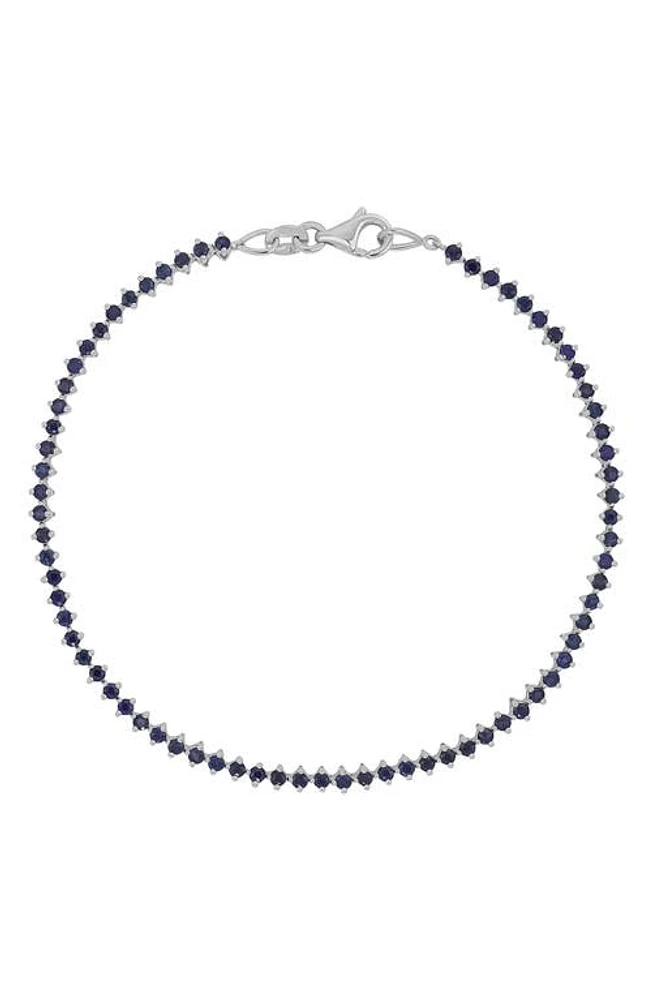 Bony Levy El Mar Precious Stone Tennis Bracelet in 18K White Gold Sapphire at Nordstrom, Size 7