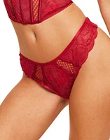 Adore Me Dominika Cheeky Panties Dark Red at Nordstrom,