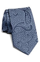 Jack Victor Paisley Jacquard Silk Tie in Blue at Nordstrom