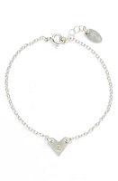 Nashelle Initial Heart Bracelet in Silver-Z at Nordstrom