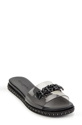 Karl Lagerfeld Paris Bijou Embellished Slide in Smoke at Nordstrom, Size 9