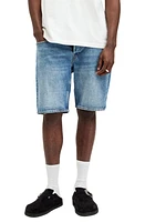 AllSaints Switch Denim Shorts Dark Indigo Blue at Nordstrom,