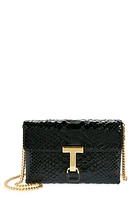 TOM FORD Mini Monarch Snake Embossed Leather Shoulder Bag in Black at Nordstrom