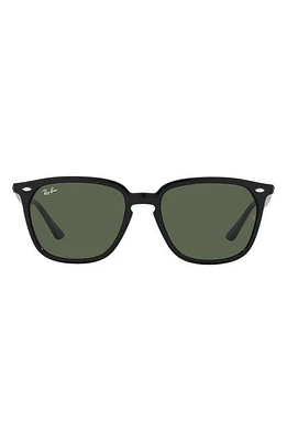 Ray-Ban 55mm Round Sunglasses in Black/Dark Green at Nordstrom