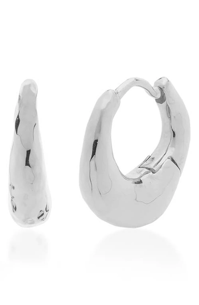 Monica Vinader Deia Huggie Hoop Earrings in Silver at Nordstrom