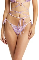 HOUSE OF CB Floral Print Reversible Bikini Bottoms at Nordstrom,