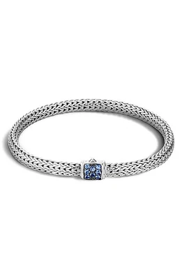 John Hardy Classic Chain Bracelet in Silver/Blue Sapphire at Nordstrom