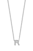 Bony Levy 18k Gold Pavé Diamond Initial Pendant Necklace in Gold - R at Nordstrom