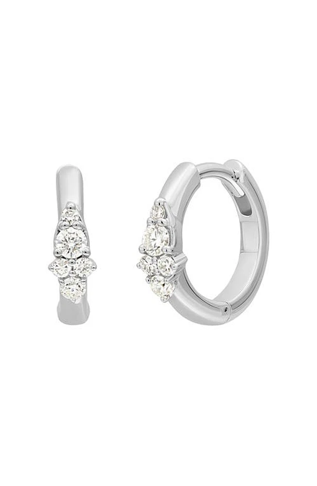 Bony Levy Getty Diamond Hoop Earrings in 18K White Gold at Nordstrom