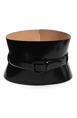 Max Mara Bustier 175 Leather Belt Black at Nordstrom,