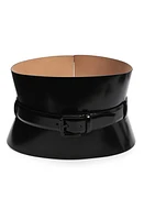 Max Mara Bustier 175 Leather Belt Black at Nordstrom,