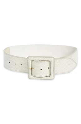 Nordstrom Quinn Lizard Embossed Square Buckle Belt at Nordstrom,