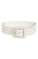 Nordstrom Quinn Lizard Embossed Square Buckle Belt at Nordstrom,