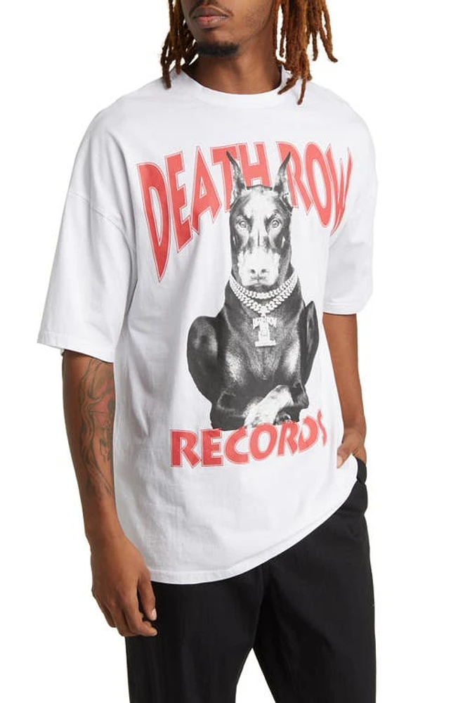 DEATH ROW RECORDS Doberman Chain Cotton Graphic T-Shirt White at Nordstrom,