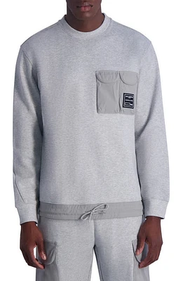 Karl Lagerfeld Paris Cargo Pocket Sweatshirt Heather Grey at Nordstrom,