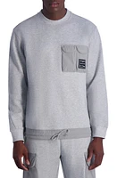 Karl Lagerfeld Paris Cargo Pocket Sweatshirt Heather Grey at Nordstrom,