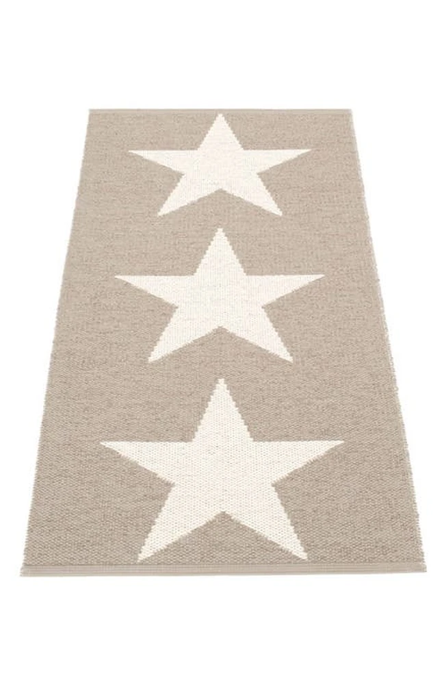 PAPPELINA Viggo Star Pattern Indoor/Outdoor Rug in Mud at Nordstrom