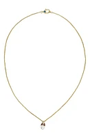 POLITE WORLDWIDE Graphic Freshwater Pearl Necklace in Gold at Nordstrom, Size 19.5