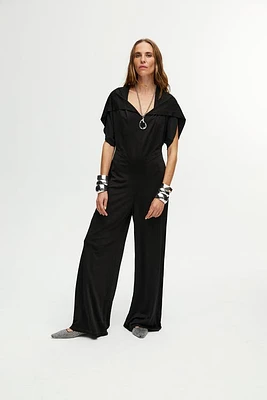 Nocturne Draped Jumpsuit in Black at Nordstrom