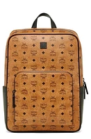 MCM Medium Aren Coated Canvas Backpack in Cognac at Nordstrom