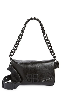 Balenciaga Small BB Soft Flap Leather Crossbody Bag in Black at Nordstrom