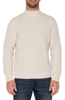 Liverpool Los Angeles Shaker Stitch Mock Neck Sweater Oatmeal Multi at Nordstrom,