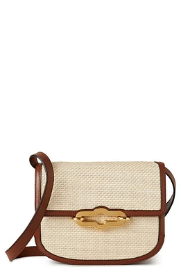 Mulberry Pimlico Raffia & Leather Shoulder Bag in Ecru-Bright Oak at Nordstrom