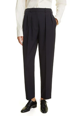 The Row Corby Loose Wool Ankle Pants in Deep Sea at Nordstrom, Size 0