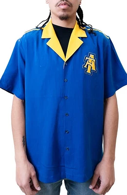 9tofive NC A & T Bowling Shirt Blue at Nordstrom,